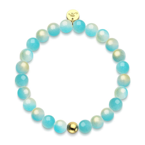 Blaubeermousse | Schimmerndes Glasarmband